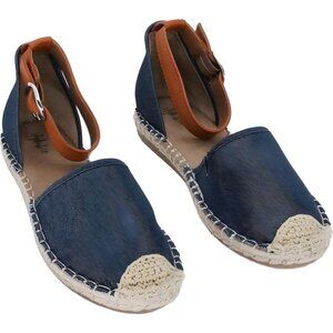 Style Co Paminaa Flat Sandals Navy Denim Women's US 6.5M